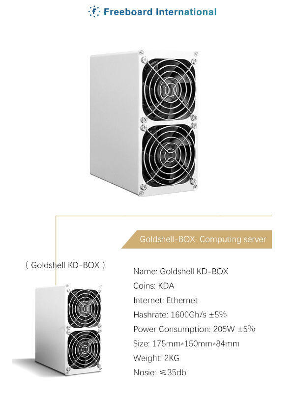 KD-BOX, Goldshell KD-BOX,KD-BOX, KDA miner1600g 205W Miner Kda Hns Ckb Blockchain miners server supplier